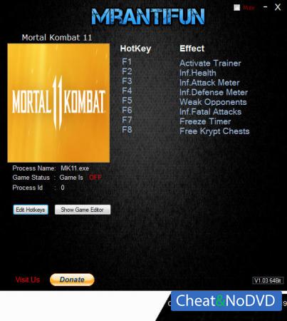 Mortal Kombat 11  Trainer +7 v1.02 {MrAntiFun}