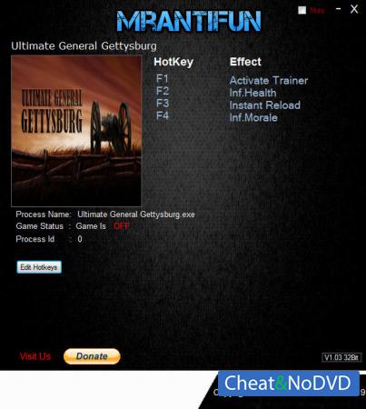 Ultimate General: Gettysburg  Trainer +3 v1.8 {MrAntiFun}