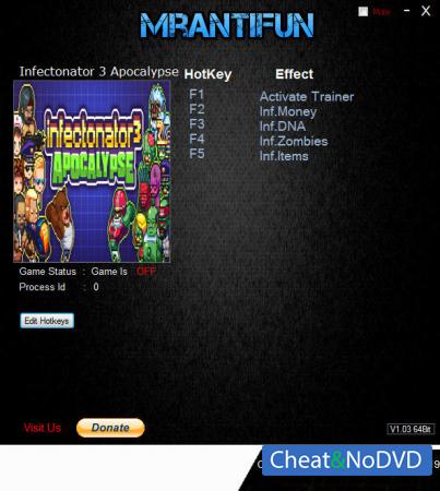 Infectonator 3: Apocalypse  Trainer +4 v1.5.30 {MrAntiFun}