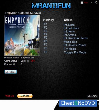 Empyrion: Galactic Survival  Trainer +7 v100.1.0.2517 {MrAntiFun}