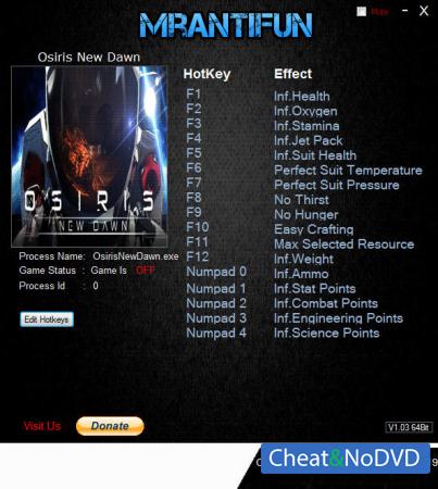 Osiris: New Dawn  Trainer +17 v0.1.180.0 {MrAntiFun}