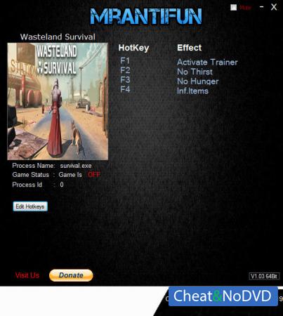 Wasteland Survival  Trainer +3 v1.0.13 {MrAntiFun}