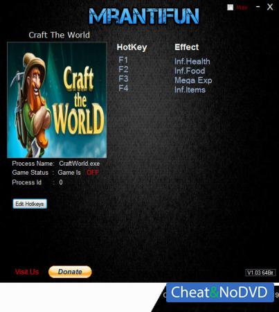 Craft The World  Trainer +4 v1.6.001 {MrAntiFun}