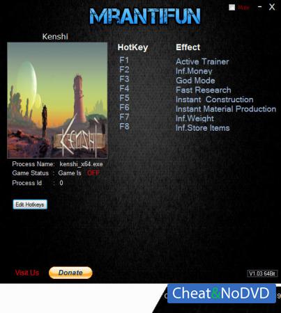 Kenshi  Trainer +5 v1.0.31 64bit {MrAntiFun}