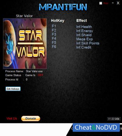 Star Valor  Trainer +6 v1.1.7e {MrAntiFun}