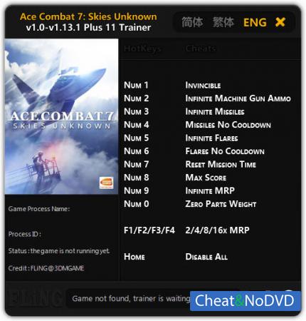 Ace Combat 7: Skies Unknown  Trainer +11 v1.13.1 {FLiNG}