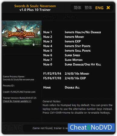 Swords and Souls: Neverseen  Trainer +10 v1.0 {FLiNG}
