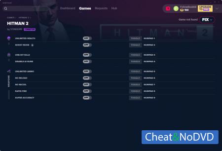 Hitman 2  Trainer +9 v07.08.2019 {MrAntiFun}