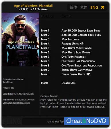 Age of Wonders: Planetfall  Trainer +11 v1.0 {FLiNG}