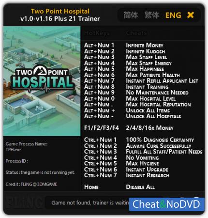 Two Point Hospital  Trainer +21 v1.16 {FLiNG}