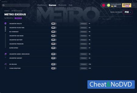 Metro Exodus  Trainer +11 v22.08.2019 {MrAntiFun}