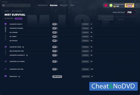 Mist Survival  Trainer +11 v25.08.2019 {MrAntiFun}