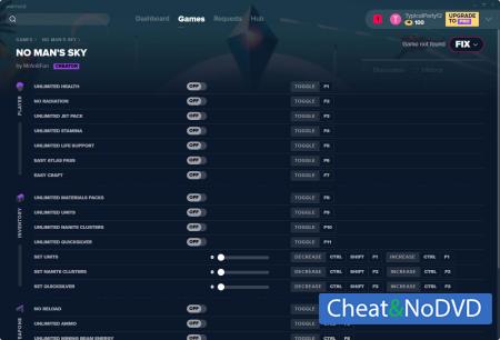 No Man's Sky  Trainer +21 v02.09.2019 {MrAntiFun}