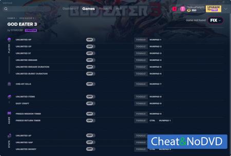 God Eater 3  Trainer +14 v22.09.2019 {MrAntiFun}