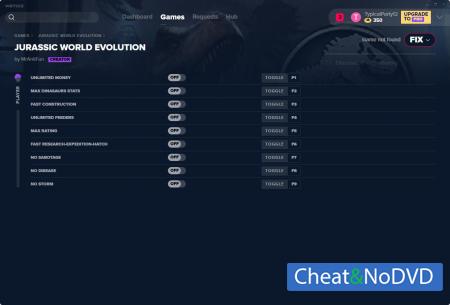 Jurassic World Evolution  Trainer +9 v07.09.2019 {MrAntiFun}