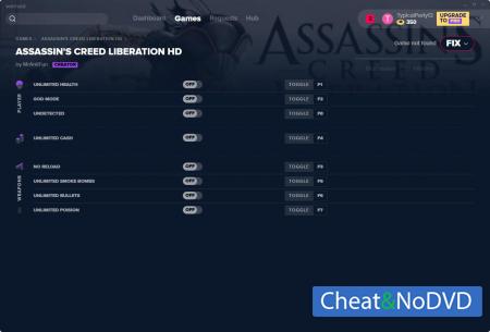 Assassin's Creed: Liberation HD  Trainer +8 v18.09.2019 {MrAntiFun}