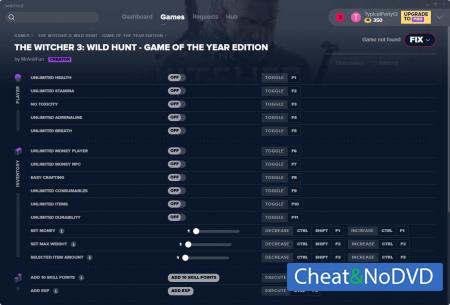 The Witcher 3: Wild Hunt  Trainer +24 v18.09.2019 {MrAntiFun}