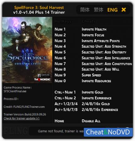 SpellForce 3: Soul Harvest  Trainer +14 v1.04 {FLiNG}