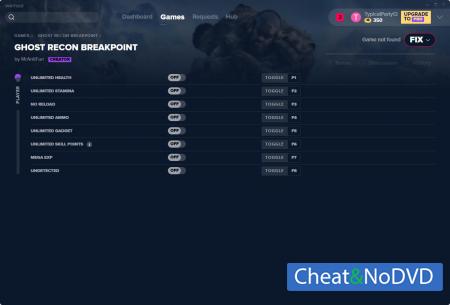 Tom Clancy's Ghost Recon: Breakpoint  Trainer +8 v03.10.2019 {MrAntiFun}