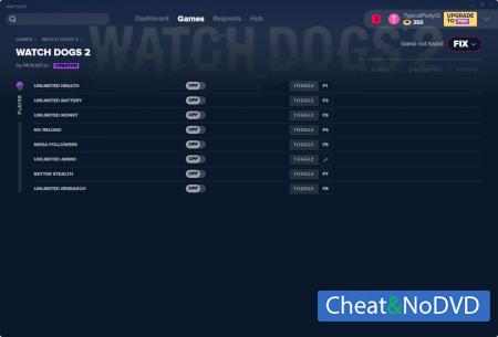 Watch Dogs 2  Trainer +8 v11.10.2019 {MrAntiFun}