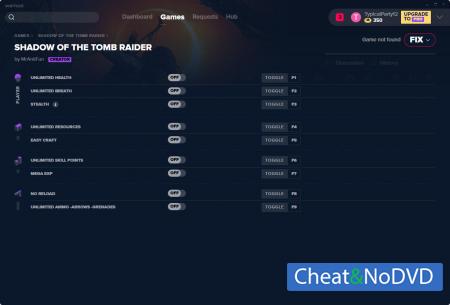 Shadow of the Tomb Raider  Trainer +9 v14.10.2019 {MrAntiFun}
