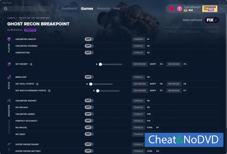 Tom Clancy's Ghost Recon: Breakpoint  Trainer +17 v16.10.2019 {MrAntiFun}