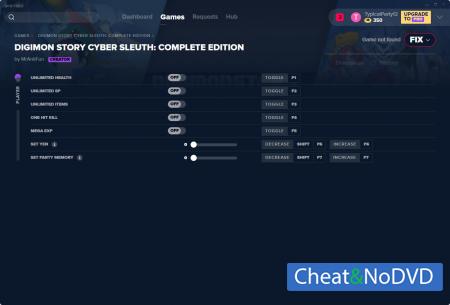 Digimon Story Cyber Sleuth: Complete Edition  Trainer +7 v28.10.2019 {MrAntiFun}