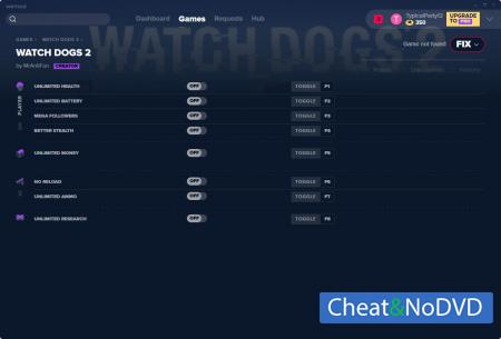 Watch Dogs 2  Trainer +8 v07.11.2019 {MrAntiFun}