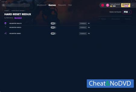 Hard Reset Redux  Trainer +3 v17.11.2019 {MrAntiFun}