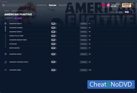 American Fugitive  Trainer +10 v26.11.2019 {MrAntiFun}