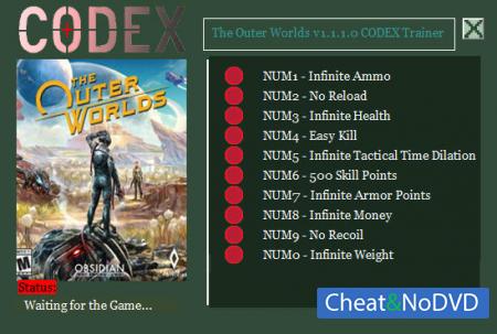 The Outer Worlds  Trainer +10 v1.1.1.0 {CODEX}