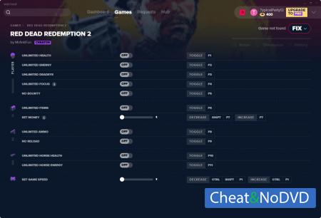 Red Dead Redemption 2  Trainer +12 v06.12.2019 {MrAntiFun}