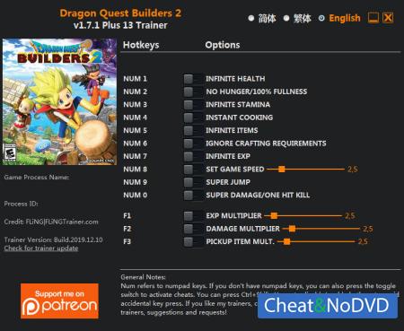 Dragon Quest Builders 2  Trainer +13 v1.7.1 {FLiNG}