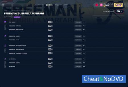 Freeman: Guerrilla Warfare  Trainer +11 v20.12.2019 {MrAntiFun}