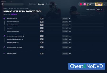 Mutant Year Zero: Road to Eden  Trainer +10 v23.12.2019 {MrAntiFun}