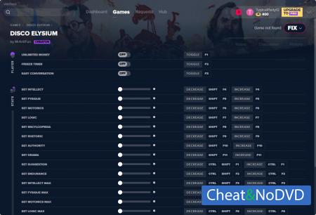 Disco Elysium  Trainer +23 v27.12.2019 {MrAntiFun}