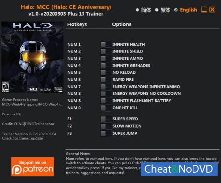 Halo: The Master Chief Collection  Trainer +13 v2020.03.04 {FLiNG}