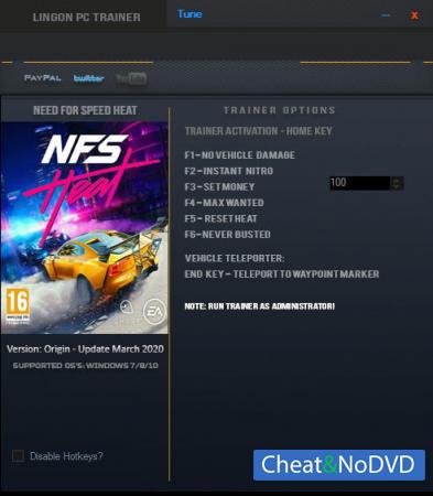 Need for Speed Heat  Trainer +7 v2020.03.04 {LinGon}