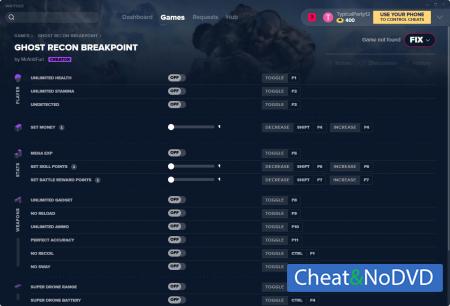 Tom Clancy's Ghost Recon: Breakpoint  Trainer +17 v29.03.2020 {MrAntiFun}