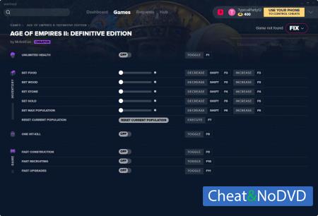 Age of Empires II: Definitive Edition  Trainer +11 v03.04.2020 {MrAntiFun}