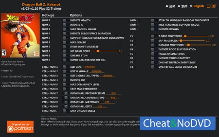 Dragon Ball Z: Kakarot  Trainer +32 v1.10 2020.04.29 {FLiNG}
