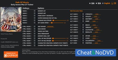 Path Of Wuxia  Trainer +27 v2020.05.01 {FLiNG}