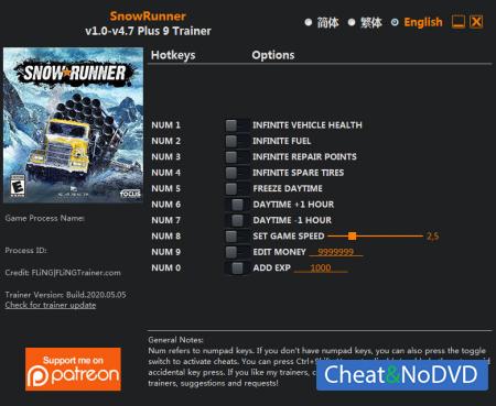 SnowRunner  Trainer +9 v4.7 {FLiNG}