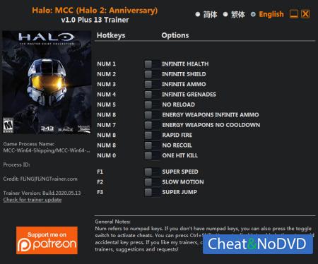 Halo: The Master Chief Collection  Trainer +13 v2020.05.13 {FLiNG}