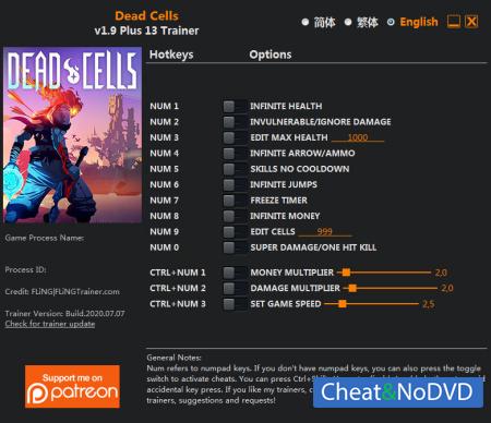 Dead Cells  Trainer +13 v1.9 {FLiNG}