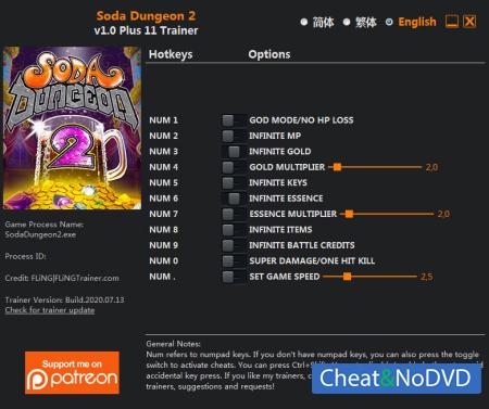 Soda Dungeon 2  Trainer +11 v1.0.3 {FLiNG}