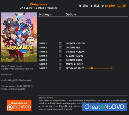 Wargroove  Trainer +7 v2.1.7 {FLiNG}