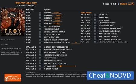 Total War Saga: Troy  Trainer +32 v1.0 {FLiNG}