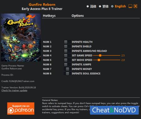 Gunfire Reborn  Trainer +8  Early Access 2020.09.18 {FLiNG}