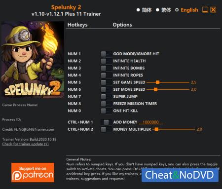 Spelunky 2  Trainer +11 v1.12.1 {FLiNG}